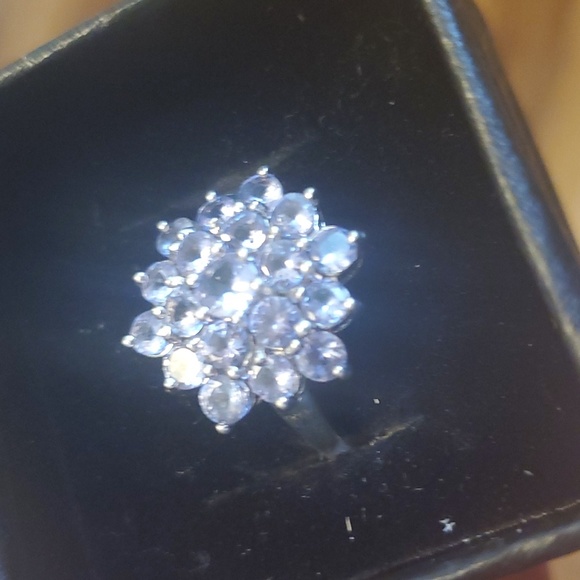 Genuine Tanzanite Silver Ring